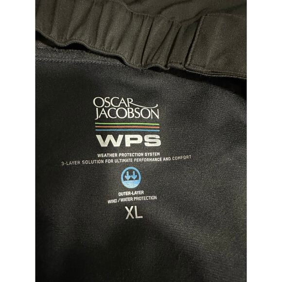 Oscar Jacobson WPS Golf Rain Pants Black Windbreaker Rain Protection Size XL - Picture 3 of 12